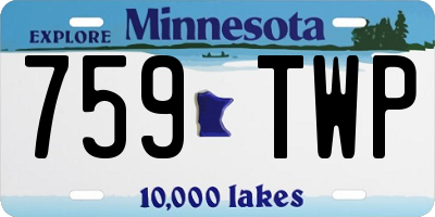 MN license plate 759TWP