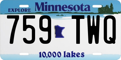MN license plate 759TWQ