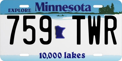 MN license plate 759TWR