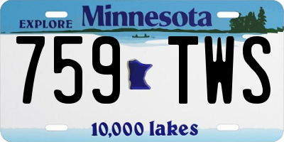 MN license plate 759TWS