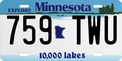 MN license plate 759TWU