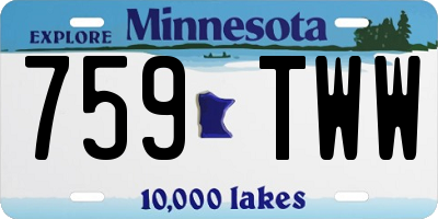 MN license plate 759TWW