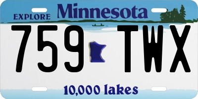 MN license plate 759TWX
