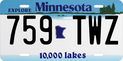 MN license plate 759TWZ