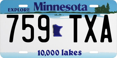 MN license plate 759TXA