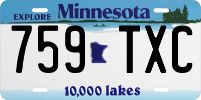 MN license plate 759TXC