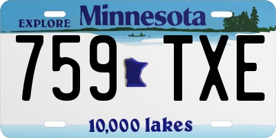 MN license plate 759TXE