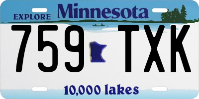 MN license plate 759TXK