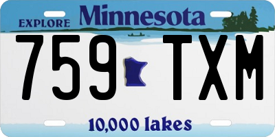 MN license plate 759TXM