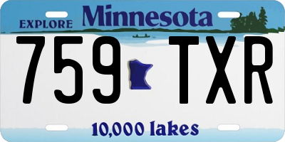 MN license plate 759TXR