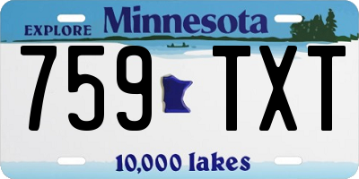MN license plate 759TXT