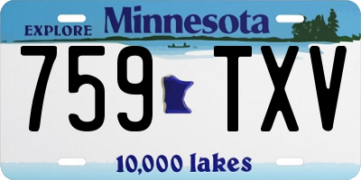 MN license plate 759TXV