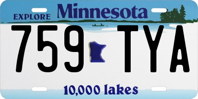 MN license plate 759TYA