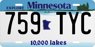 MN license plate 759TYC