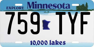 MN license plate 759TYF