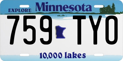 MN license plate 759TYO