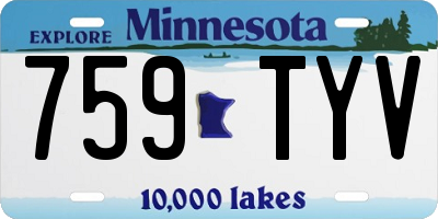 MN license plate 759TYV