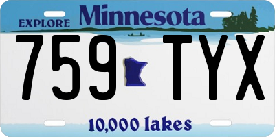 MN license plate 759TYX