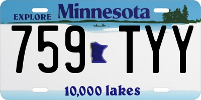 MN license plate 759TYY