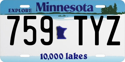 MN license plate 759TYZ