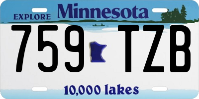 MN license plate 759TZB