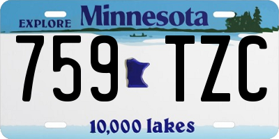 MN license plate 759TZC