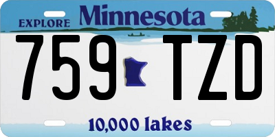 MN license plate 759TZD