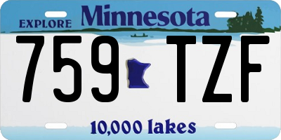 MN license plate 759TZF