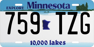 MN license plate 759TZG