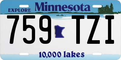 MN license plate 759TZI