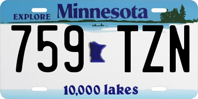 MN license plate 759TZN