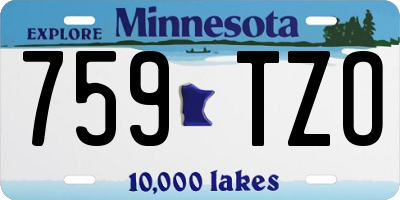 MN license plate 759TZO