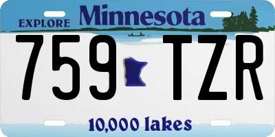 MN license plate 759TZR