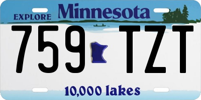 MN license plate 759TZT