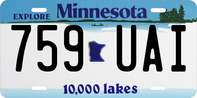 MN license plate 759UAI