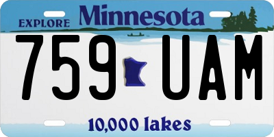 MN license plate 759UAM