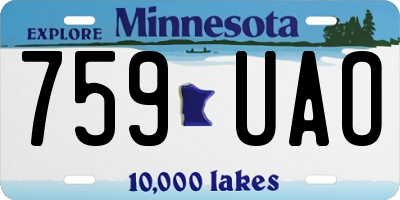 MN license plate 759UAO