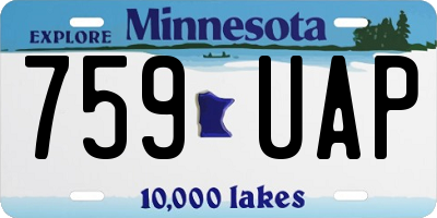 MN license plate 759UAP