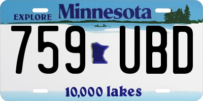 MN license plate 759UBD