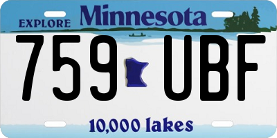 MN license plate 759UBF