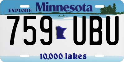 MN license plate 759UBU