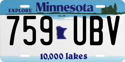 MN license plate 759UBV