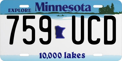 MN license plate 759UCD