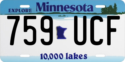 MN license plate 759UCF