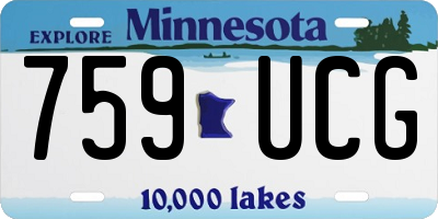 MN license plate 759UCG