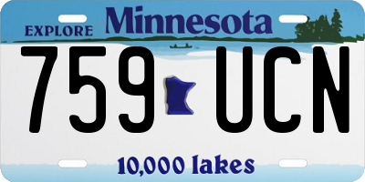 MN license plate 759UCN