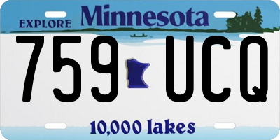 MN license plate 759UCQ