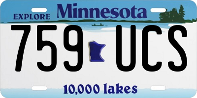 MN license plate 759UCS