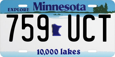 MN license plate 759UCT