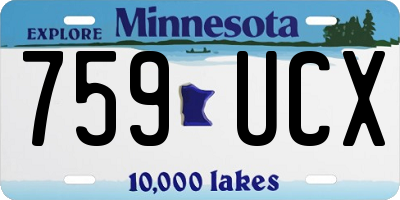 MN license plate 759UCX